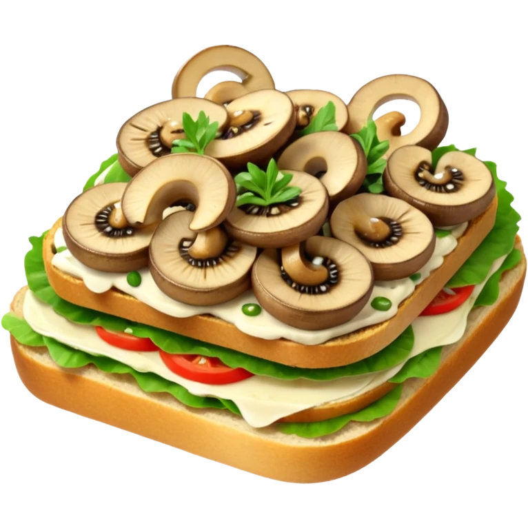 mushroom open sandwich emoji