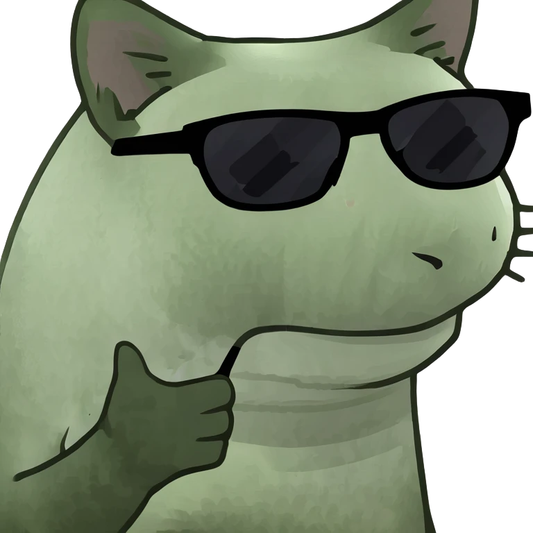 Cat with sunglasses emoji