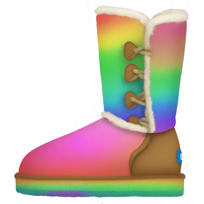 Rainbow uggs emoji