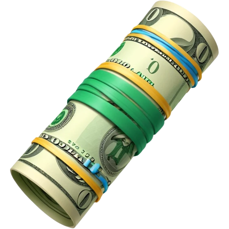 Money that is like a tube One dollar emoji