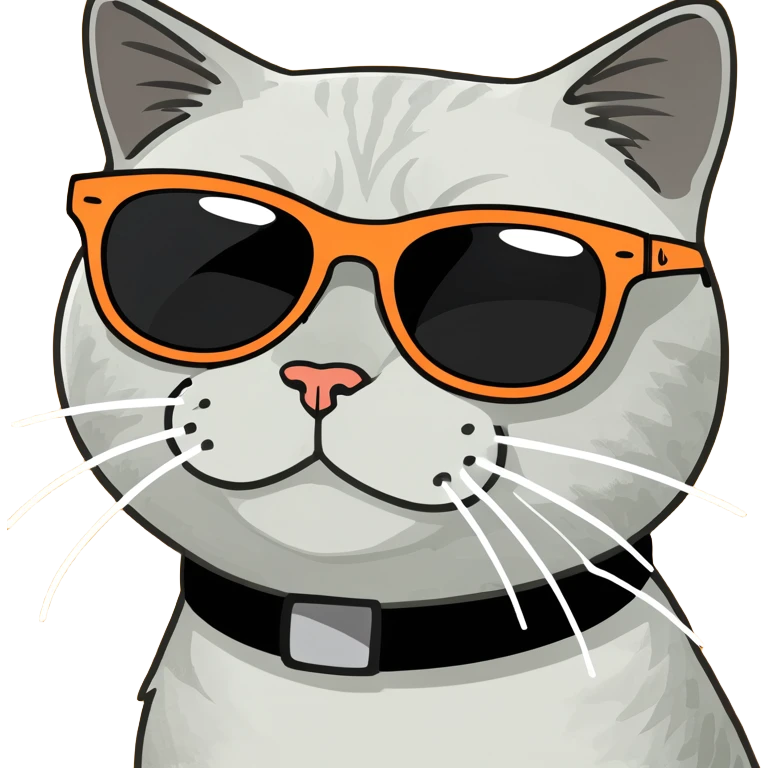 Cat with sunglasses emoji