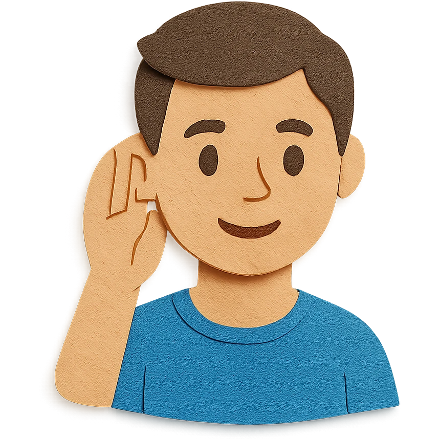 young deaf man emoji