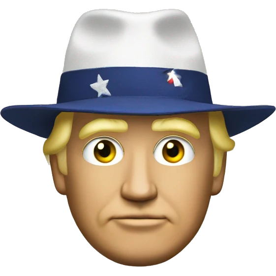 Donald Trump in a 'mega' hat emoji