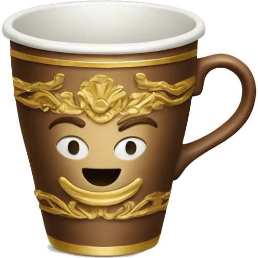 Vintage Coffee Cup with gold Details emoji