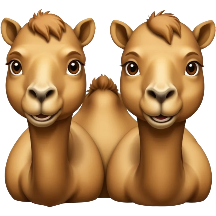 High resolution camels without fur emoji