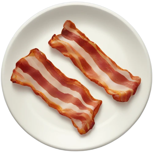 Small plate of bacon emoji