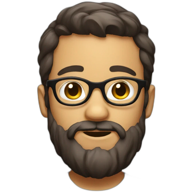 A LITTLE BEARD BOY WITH SPECS emoji