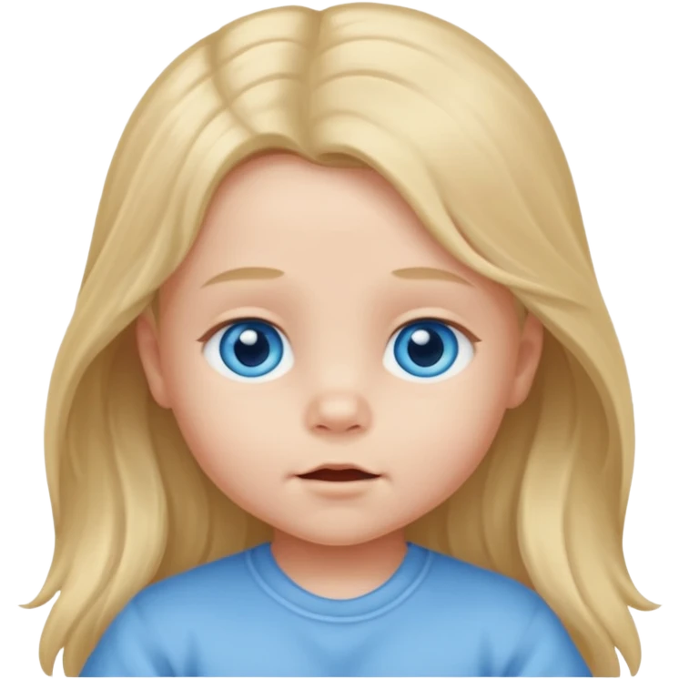 long hair baby emoji