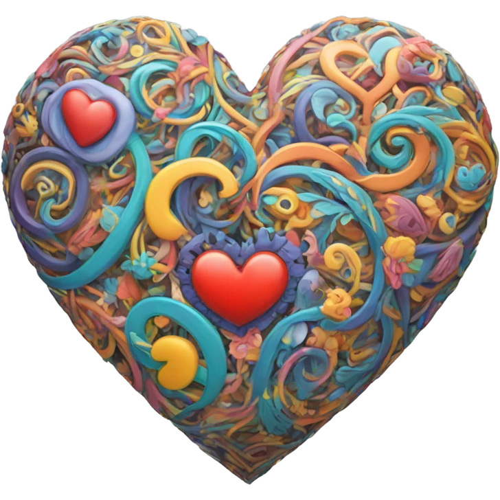 Beautiful love heart emoji