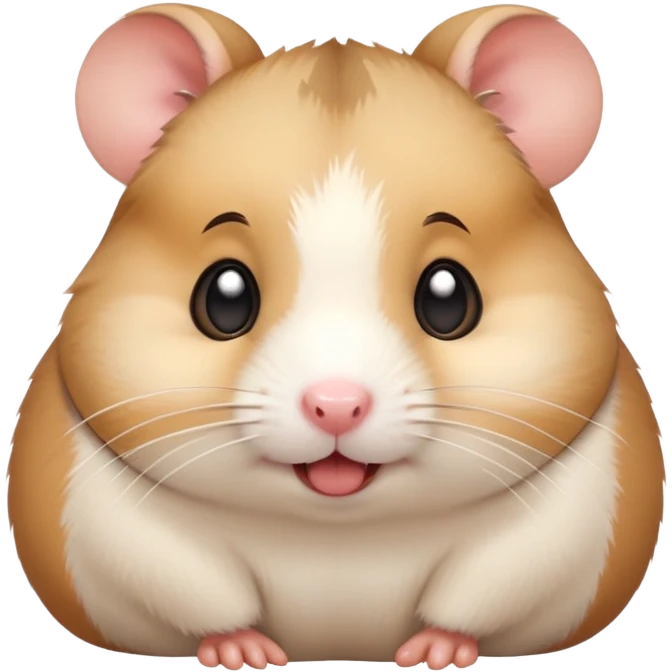 cute hamster with grimacing expression and stuffed cheeks emoji