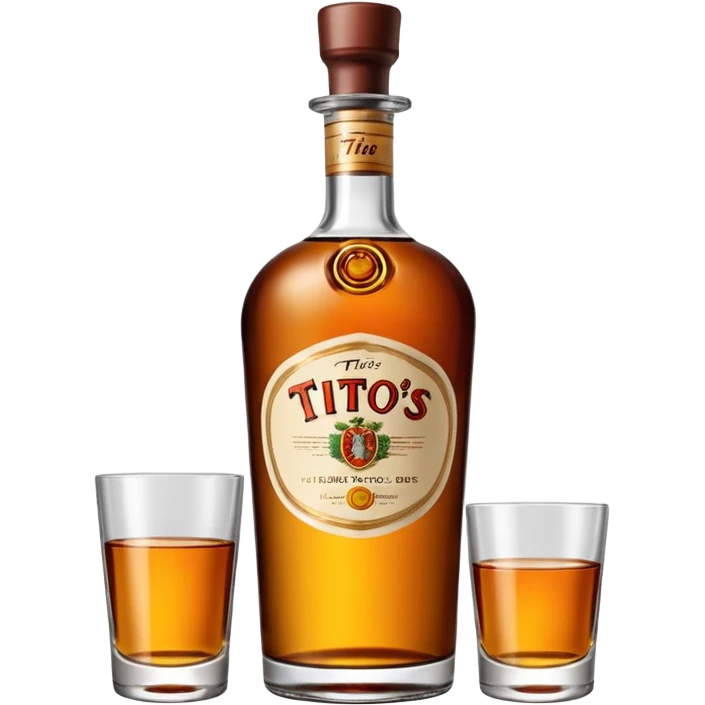 Tito’s liquor bottle emoji