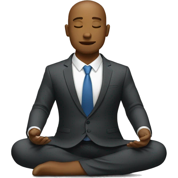 businessman meditating emoji