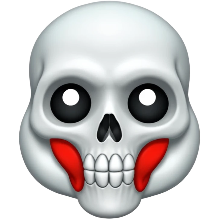 Lebka 💀 vybuchující hlavy ne vlasy emoji