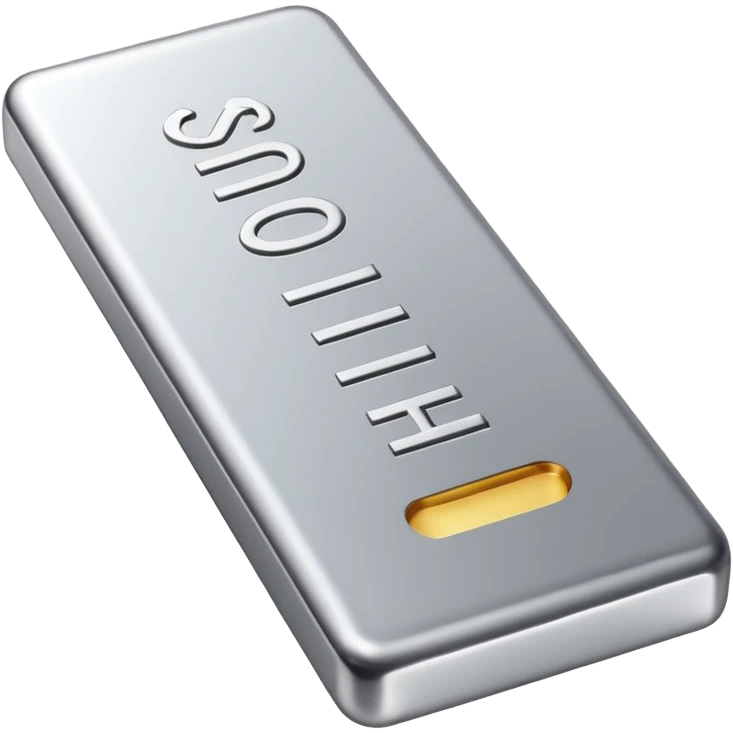silver bar, silver text emoji