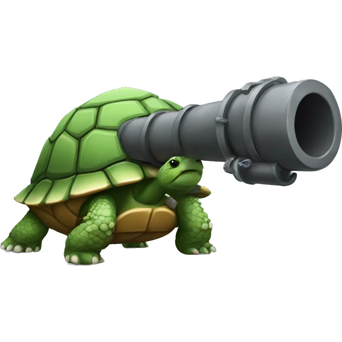 Turtle with cannon emoji