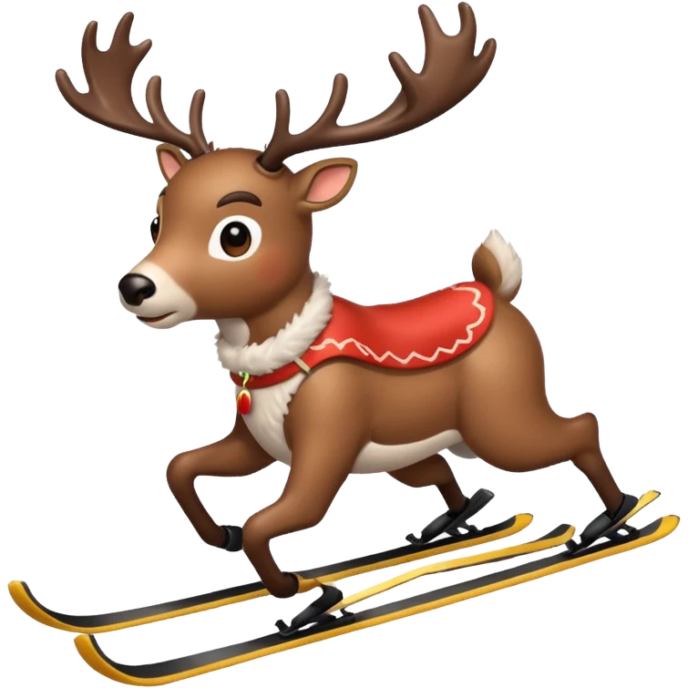 
reindeer skiing emoji