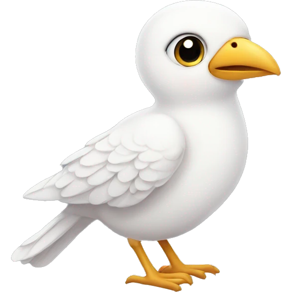 white cute bird emoji