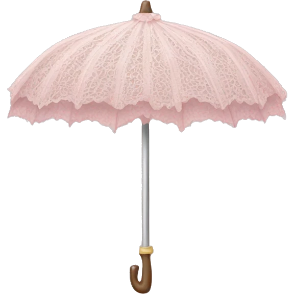 lace light pale pink frilly parasol  emoji