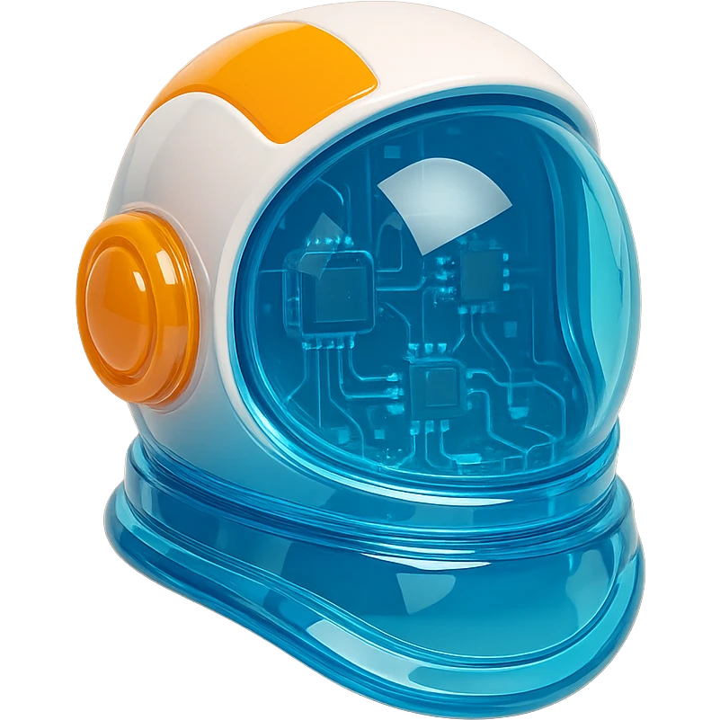 close-up of astronaut helmet emoji