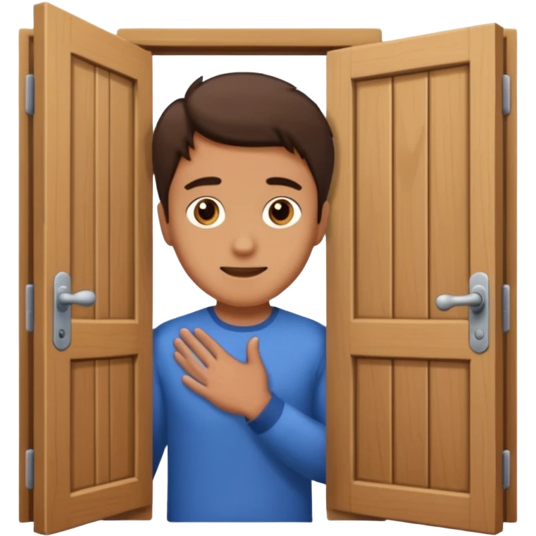 Man opening door emoji