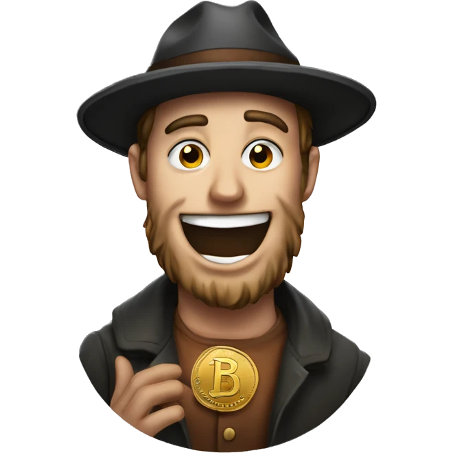 Mr beast with a penny with a withered hat emoji