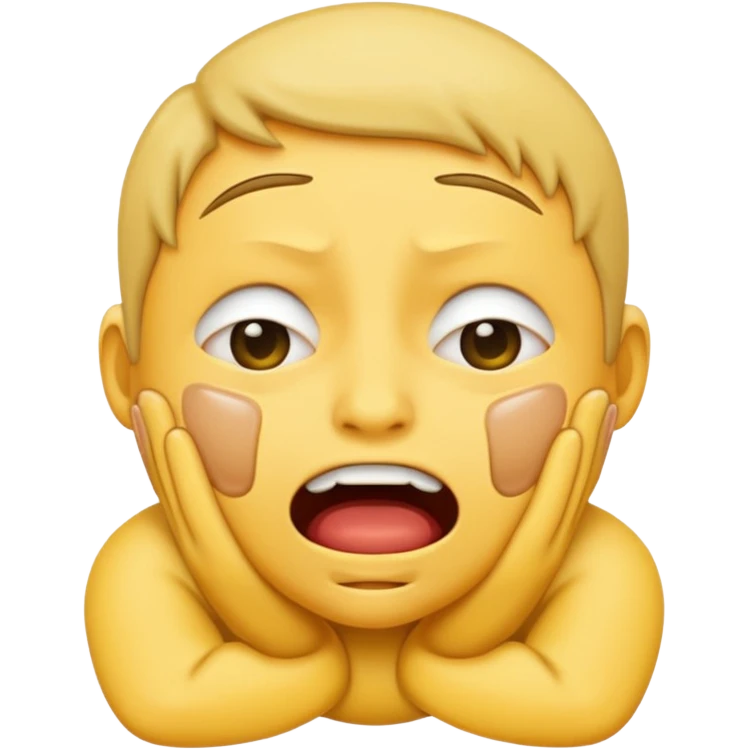 An emoji strangling itself emoji