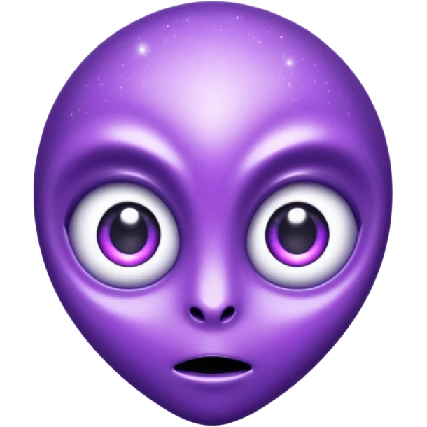 glitter purple alien emoji