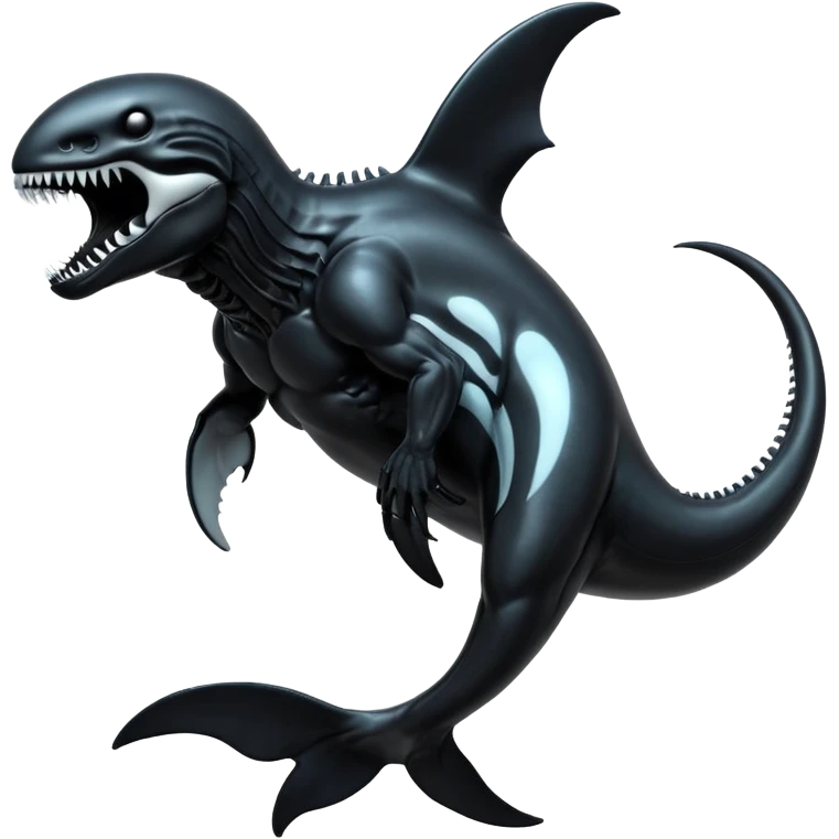  Venom-Xenomorph-Orca-hybrid-fantasy-creature (full body) emoji