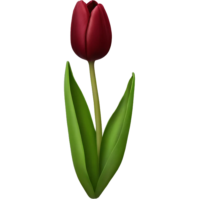 Dark red tulip emoji