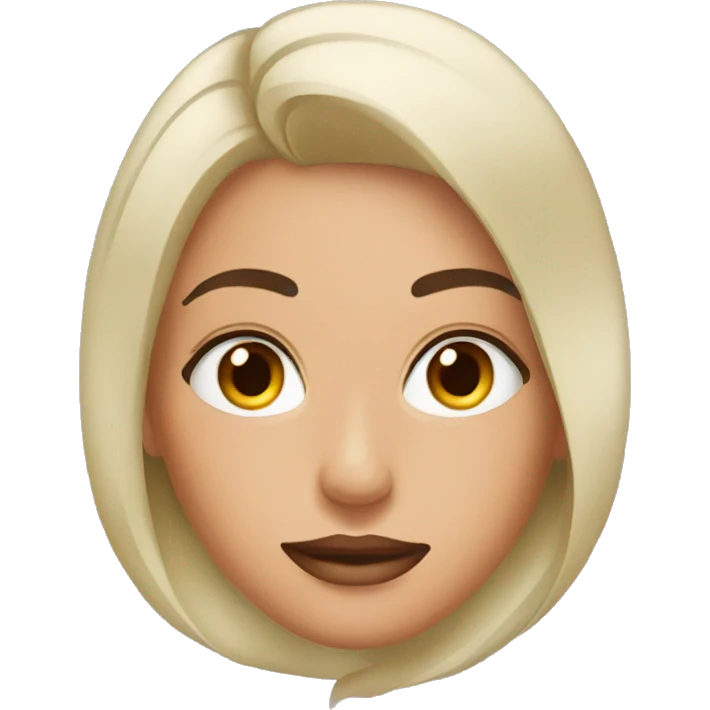 a woman getting an eyebrow tattoo emoji