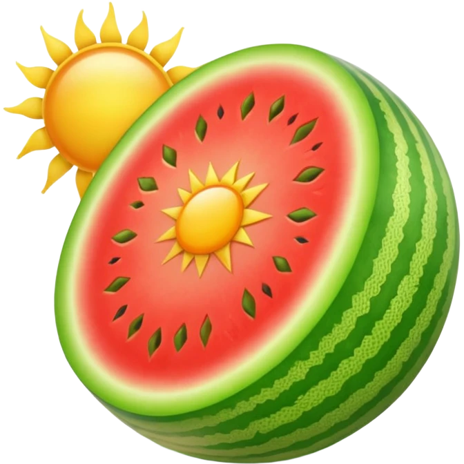 Melon sun splitting open emoji