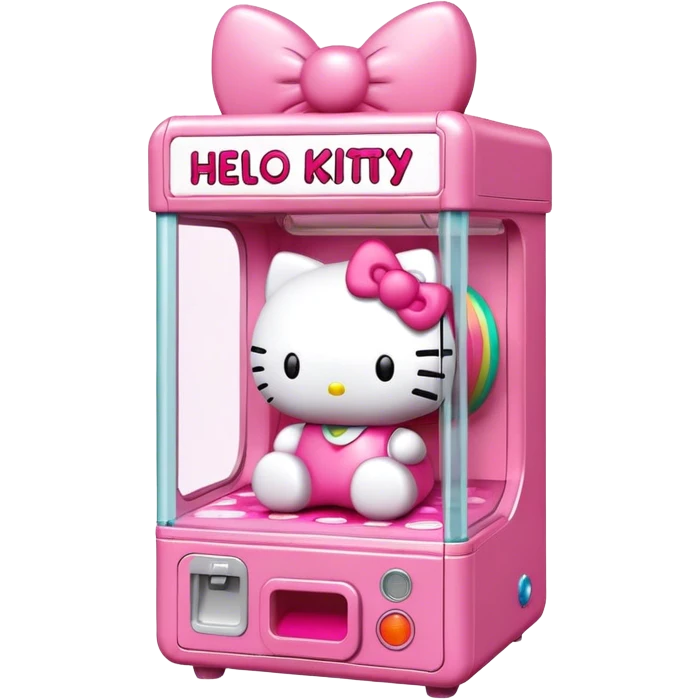 Claw machine with hello kitty in it emoji