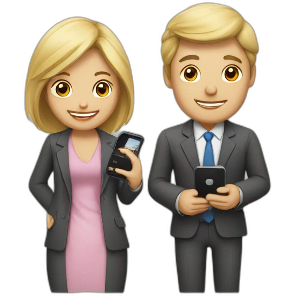 lderly couple playing on the phone emoji