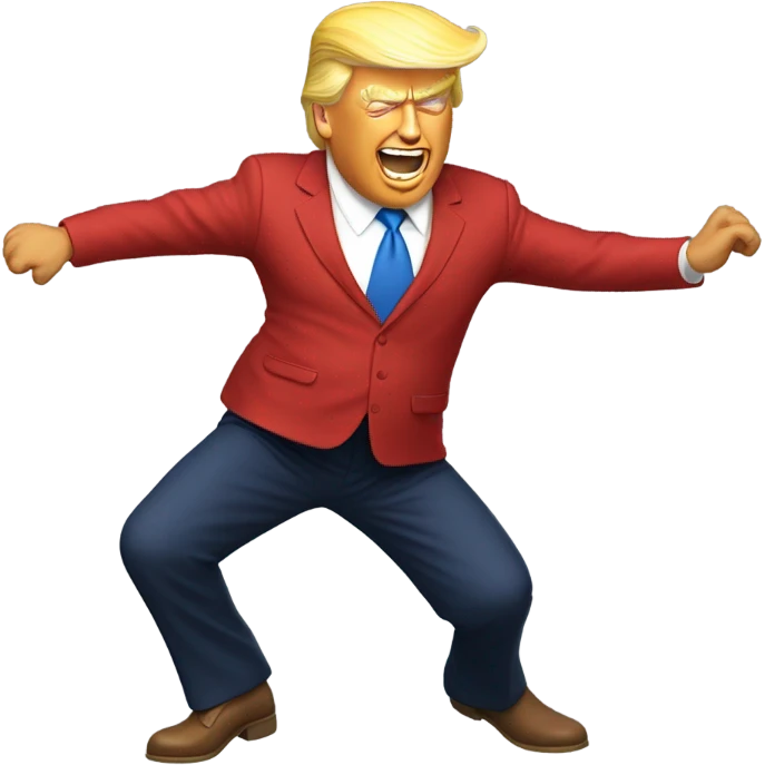 Donald trump doing a crazy dance emoji