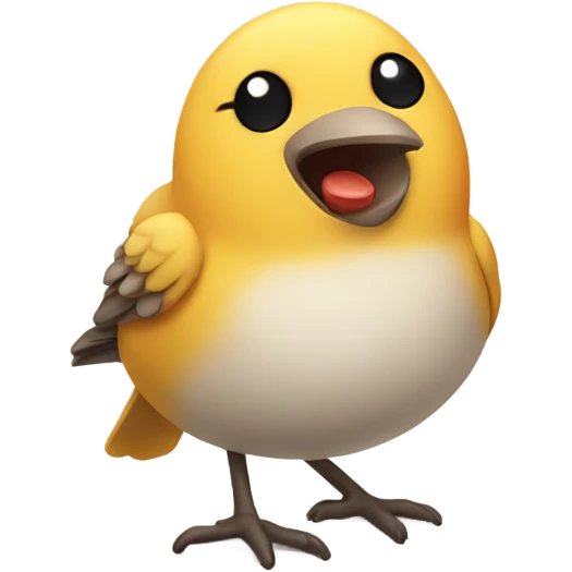 cute little bird and crumbs  emoji