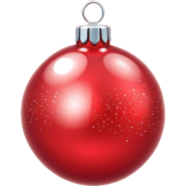 christmas sparkly red ornament emoji