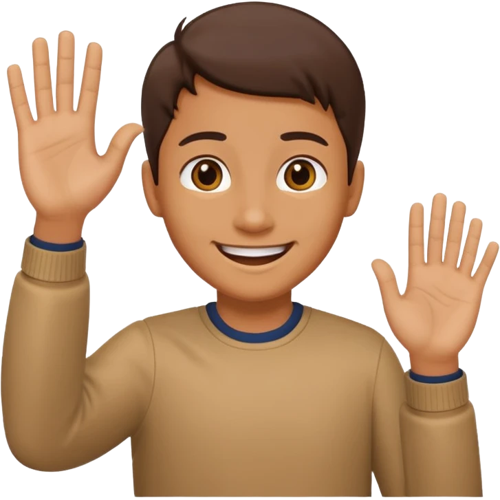 😝👋🏼Derrien la tête la main  emoji