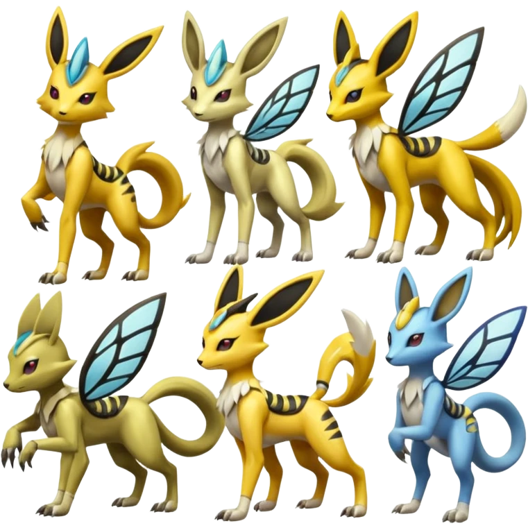 Meloetta-Zeraora-Renamon-Beedrill-Manectric-Cresselia-fusion emoji
