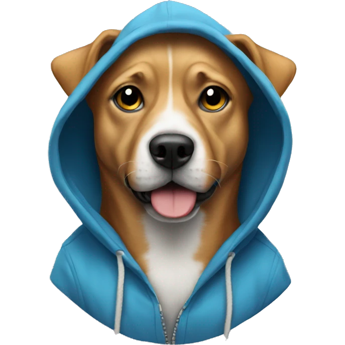 Dog with hoodie emoji