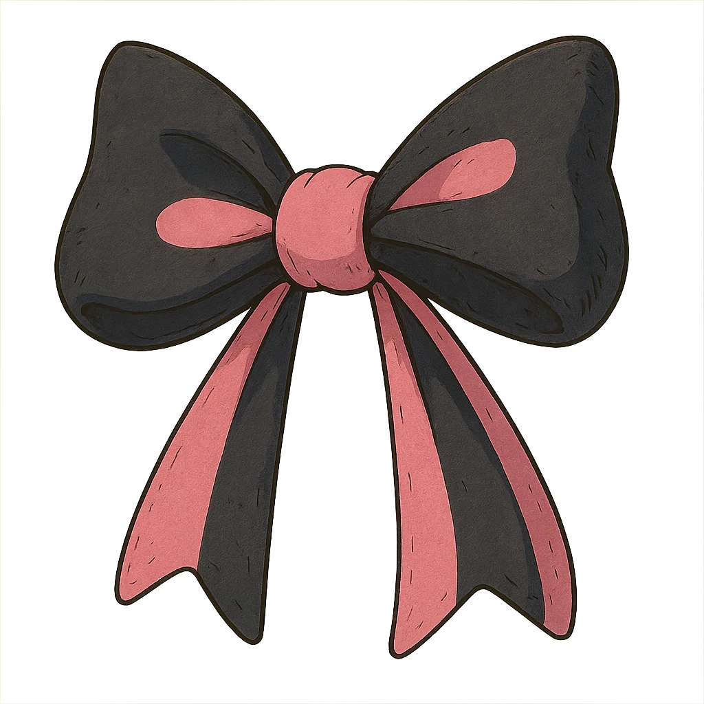 BLACKPINK-inspired object, black and pink colors, whimsical and detailed animation-inspired look emoji