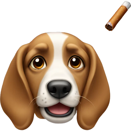 Perro con cigarro emoji