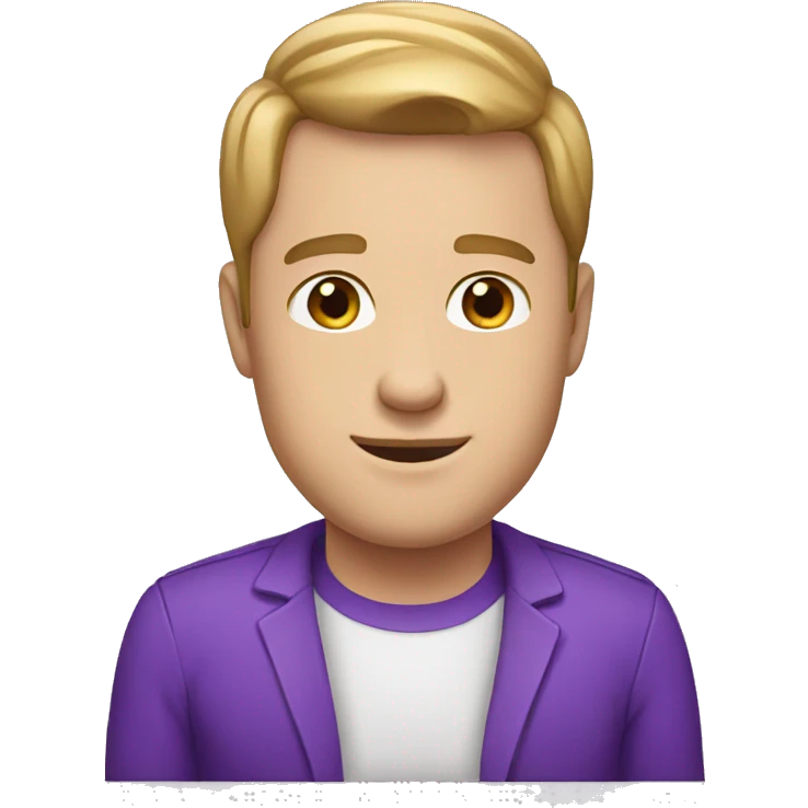 WHITE MAN PURPLE TOPKET emoji