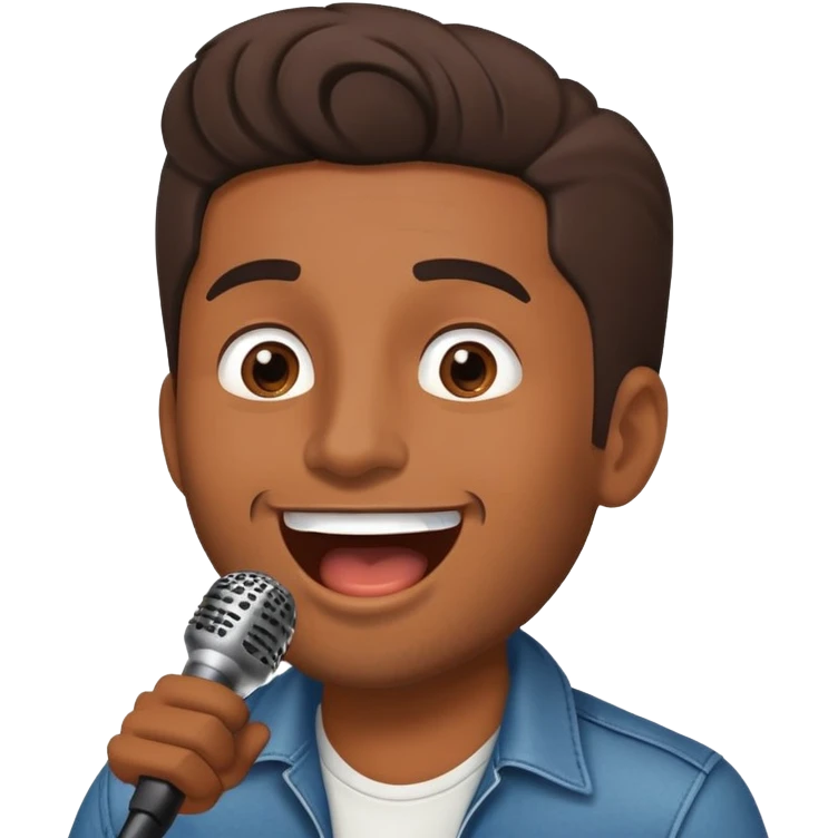 Happy Rock Pop Latino Music Male Singer in his 30s emoji