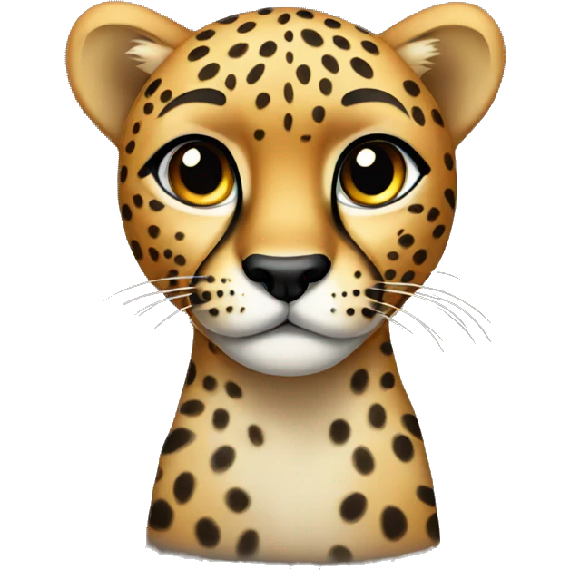 Cheetah with black bow emoji