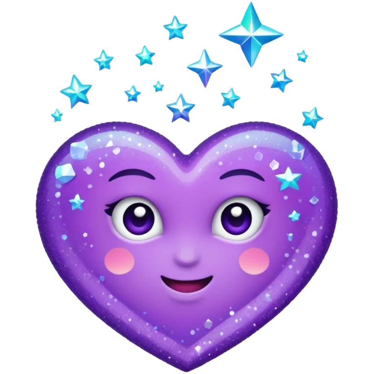 glitter purple no cancel emoji