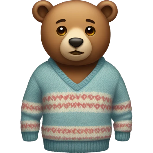 Bear wearing sweater emoji