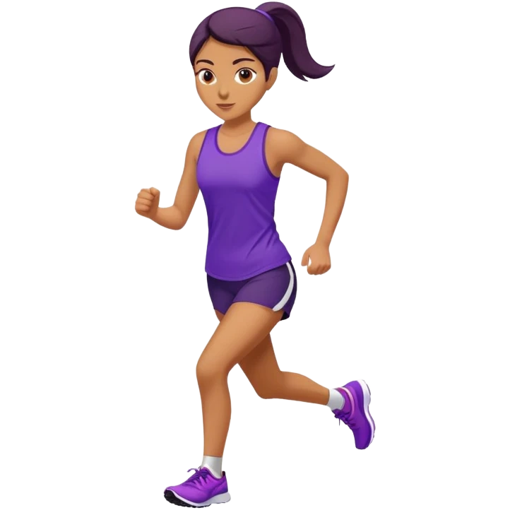 Girl Runner in purple top emoji