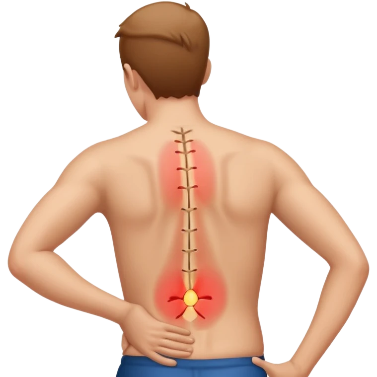back pain, focus on humen back

 emoji