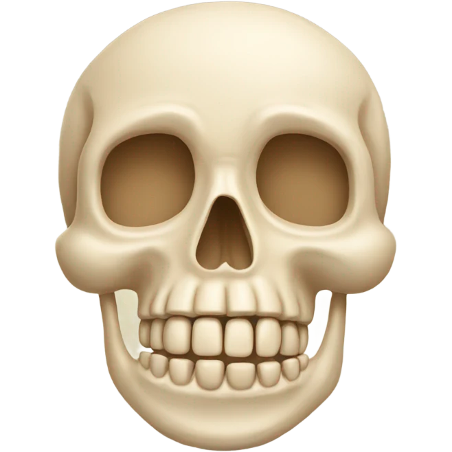 Beige bone emoji