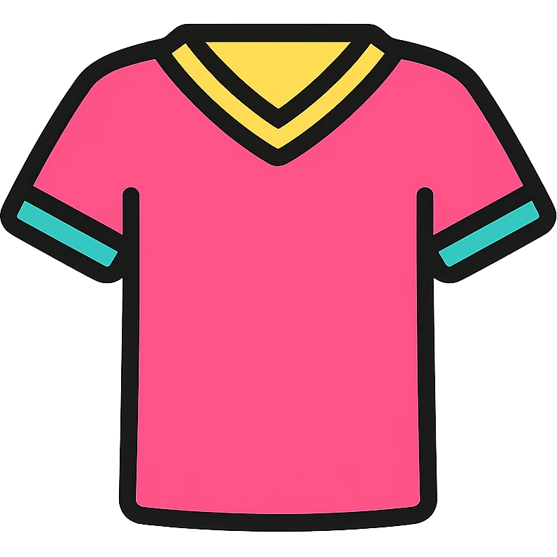 pink jersey icon with color outline emoji